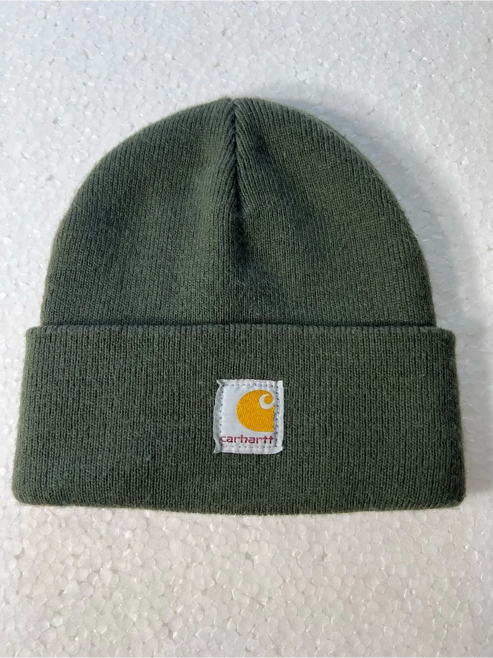 Carhartt Youth Knit Cuffed Beanie | Olive Green | One Size Fits Most